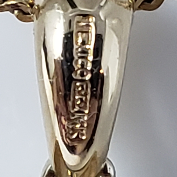 14k diamond and Australian white opal pendant - Picture 5 of 9